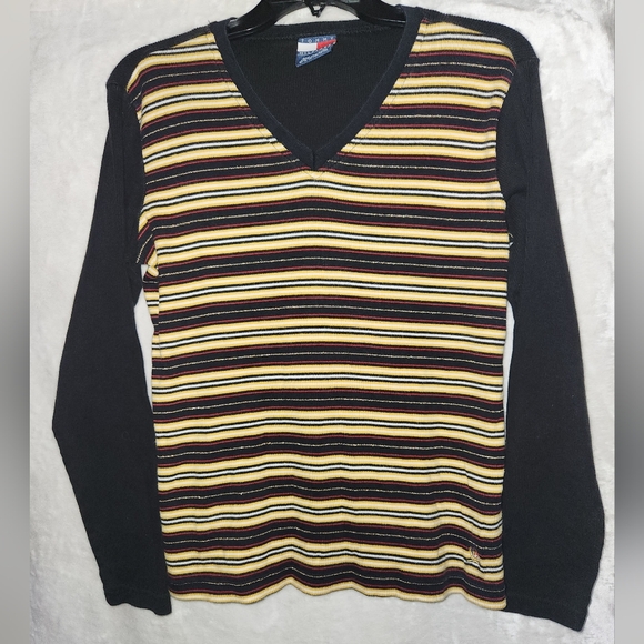 Tommy Hilfiger Striped Long Sleeve Top size Large - Picture 2 of 8